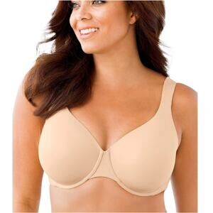 NEW Catherines Intimates Bra 54C, Plunge, Neutral Beige Underwire Bra